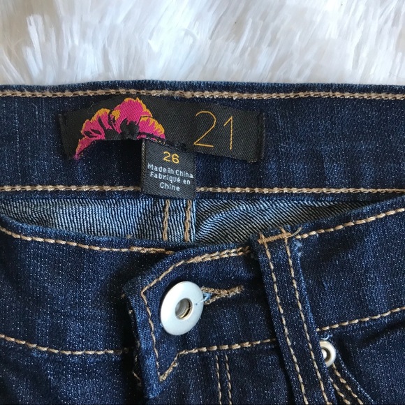 21 Dark Wash Straight Leg Jeans - Picture 6 of 7